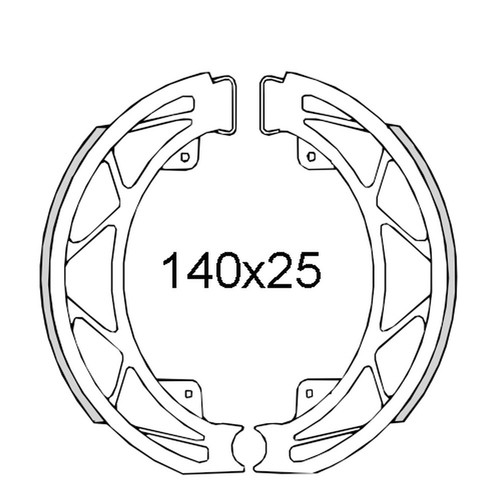 Pair brake shoes 56293r - 56293r, for