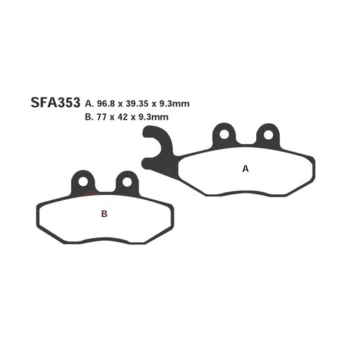 Pair pads ebc sfac - of, sfac353
